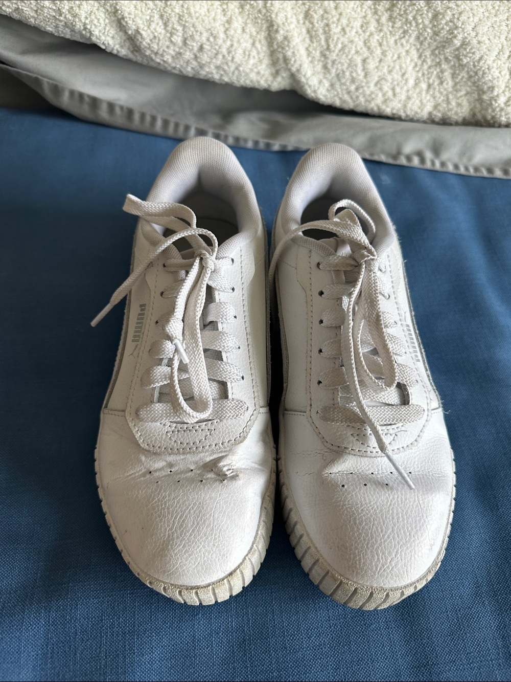 Puma Kids White Low-Top Sneakers